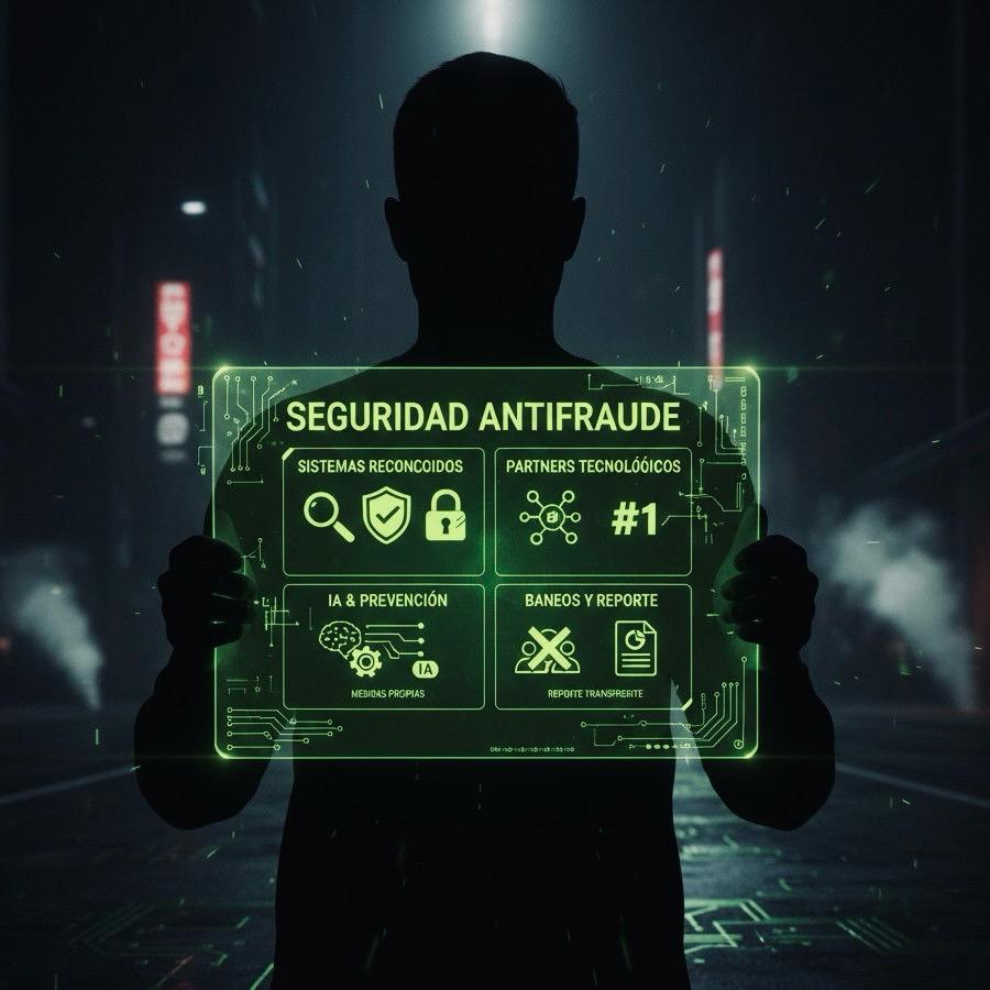 Interfaz técnica de seguridad y prevención de fraude en color amarillo neón #DFFF00 sobre fondo oscuro